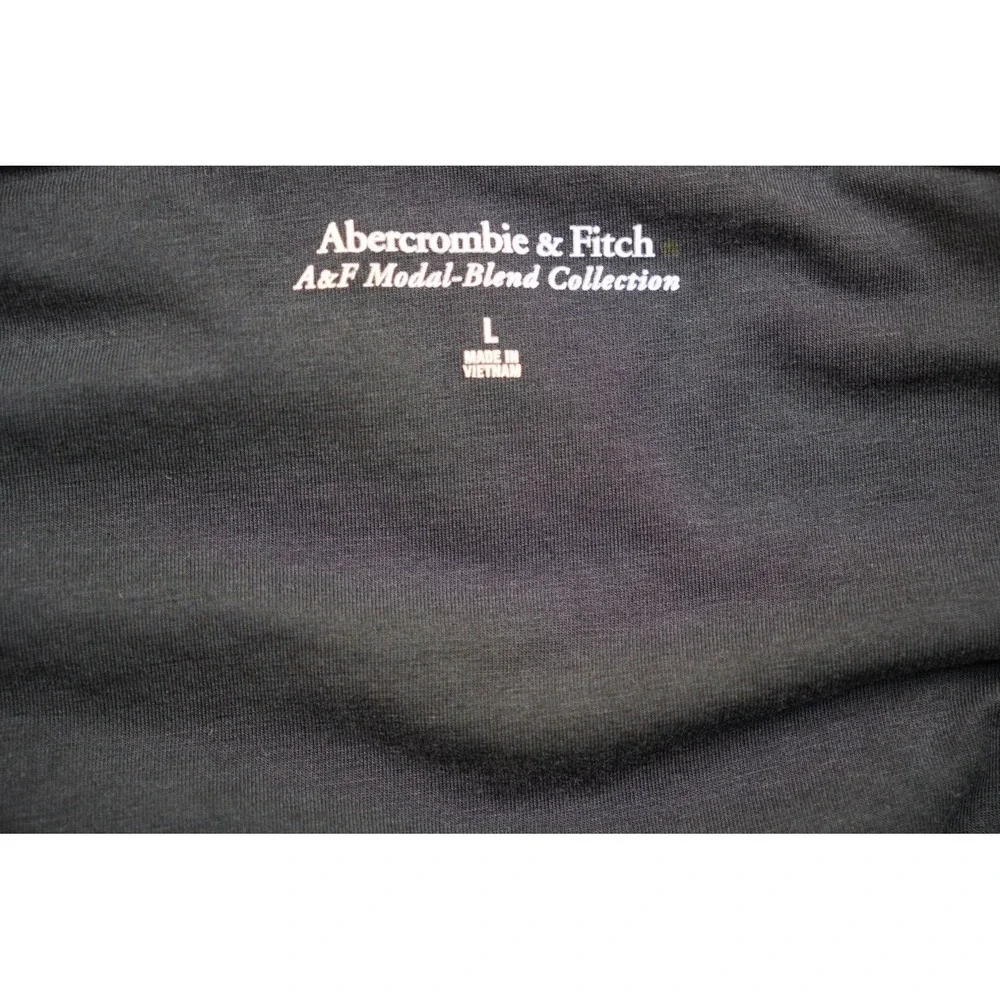 Abercrombie & Fitch Ava Dress Large Black Ruched Square Neck Long Sleeve Maxi